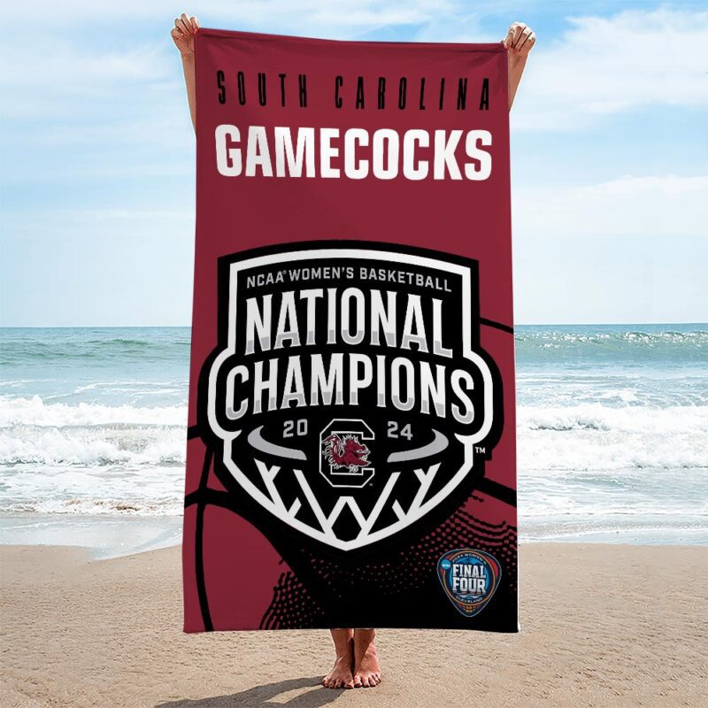 South Carolina Gamecocks Womens Basketball Rectangle Beach Towel WBT1133